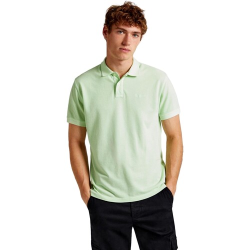 Textiel Heren Polo's korte mouwen Pepe jeans POLO HOMBRE NEW OLIVER   PM542099 Groen