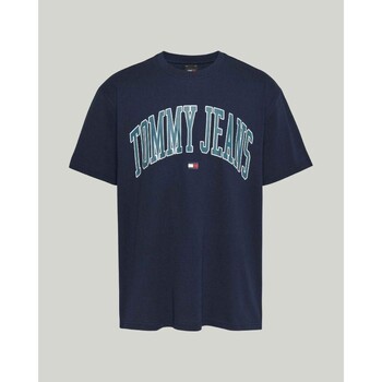 Textiel Heren T-shirts korte mouwen Tommy Hilfiger DM0DM18558C1G Blauw
