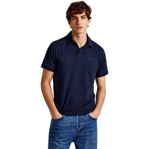 Textiel Heren Polo's korte mouwen Pepe jeans POLO HOMBRE HARPER   PM542157 Blauw