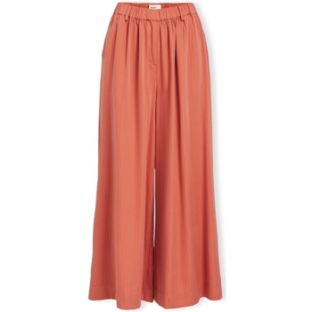 Textiel Dames Broeken / Pantalons Object Trousers Vilde - Redwood Orange