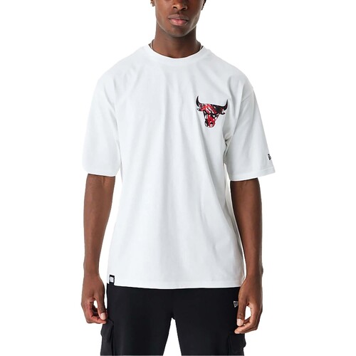 Textiel Heren T-shirts & Polo’s New-Era Nba Aop Infill Os Tee Chibul  Whifdr Wit