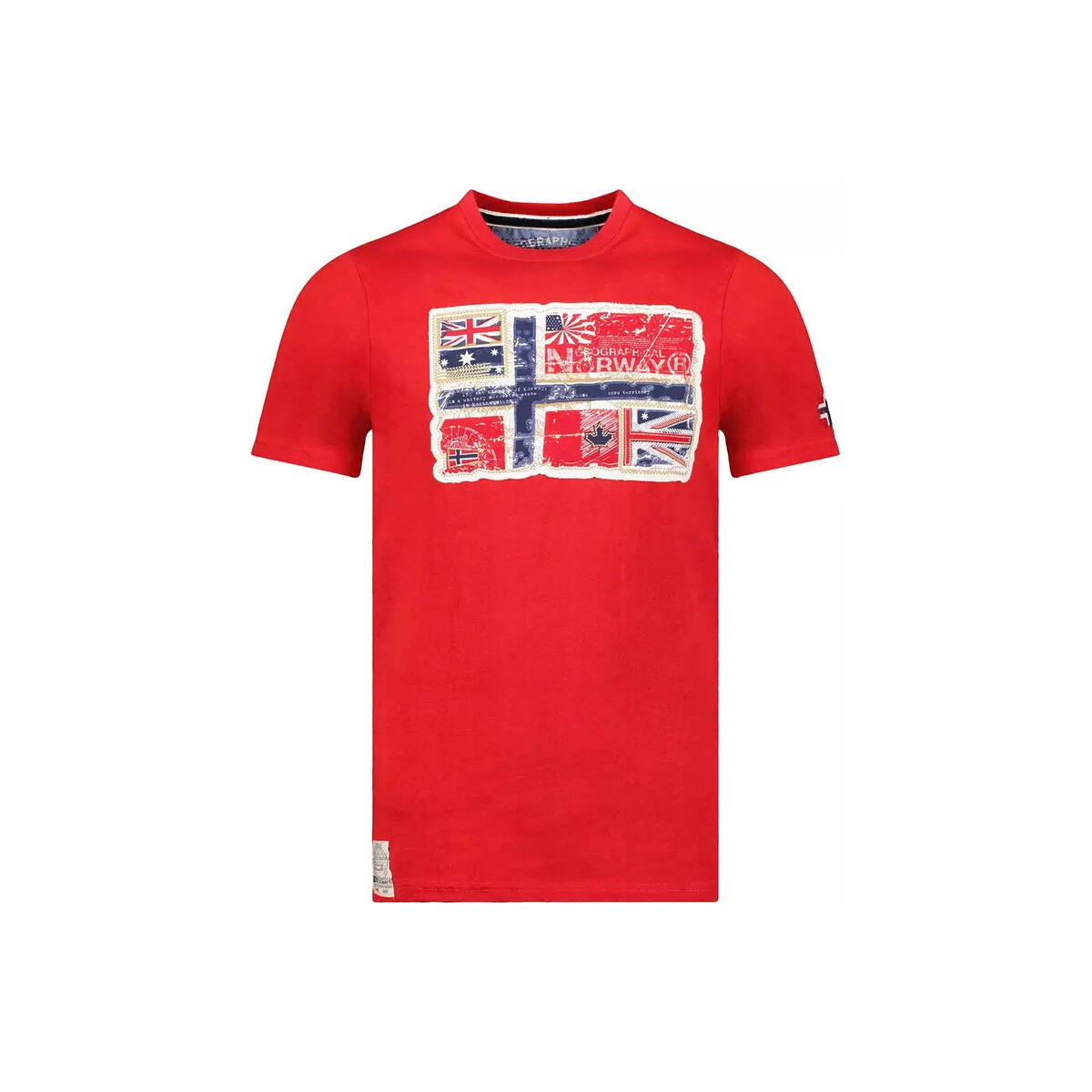 Textiel Heren T-shirts korte mouwen Geographical Norway Heren-T-shirt  JPEPE Rood