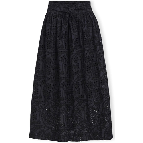 Textiel Dames Rokken Object Bodie Skirt - Black/Denim Blue Zwart