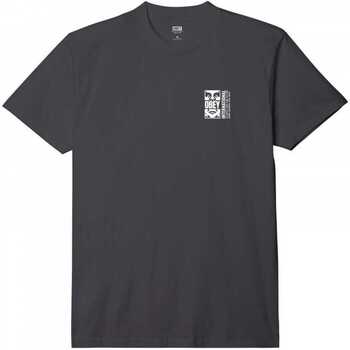 Textiel Heren T-shirts & Polo’s Obey icon split Zwart