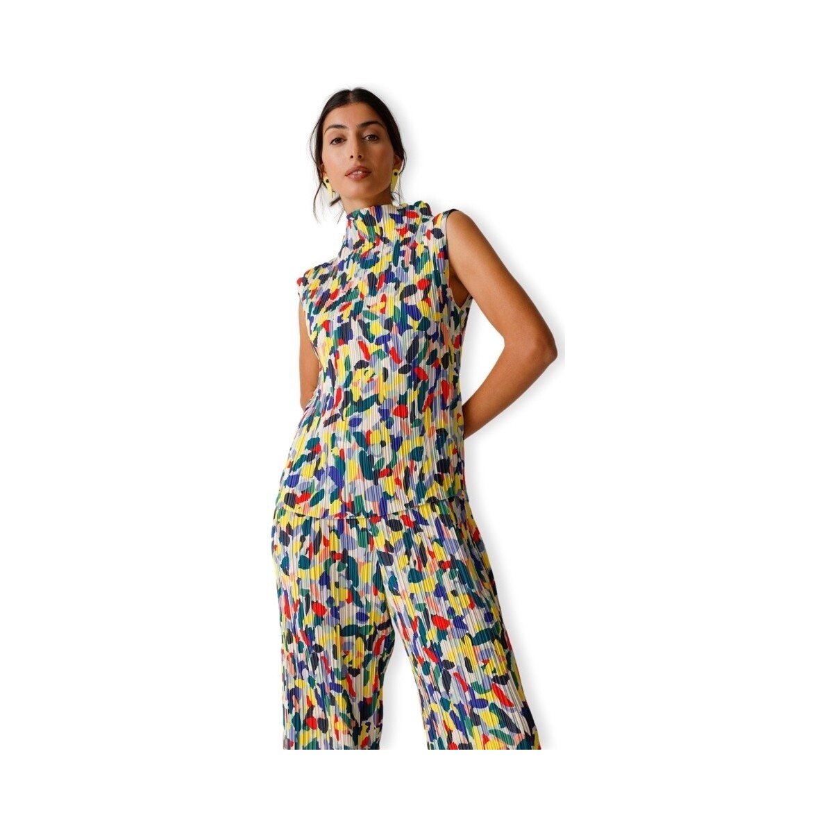 Textiel Dames Tops / Blousjes Skfk Top Isua - Stains Multicolour