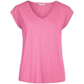 Textiel Dames T-shirts korte mouwen Pieces  Roze