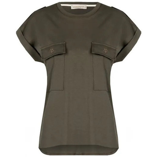 Textiel Dames T-shirts & Polo’s Rinascimento CFC0117488003 Vert militaire