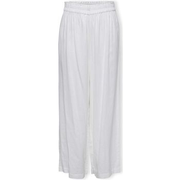 Textiel Dames Broeken / Pantalons Only Noos Tokyo Linen Trousers - Bright White Wit