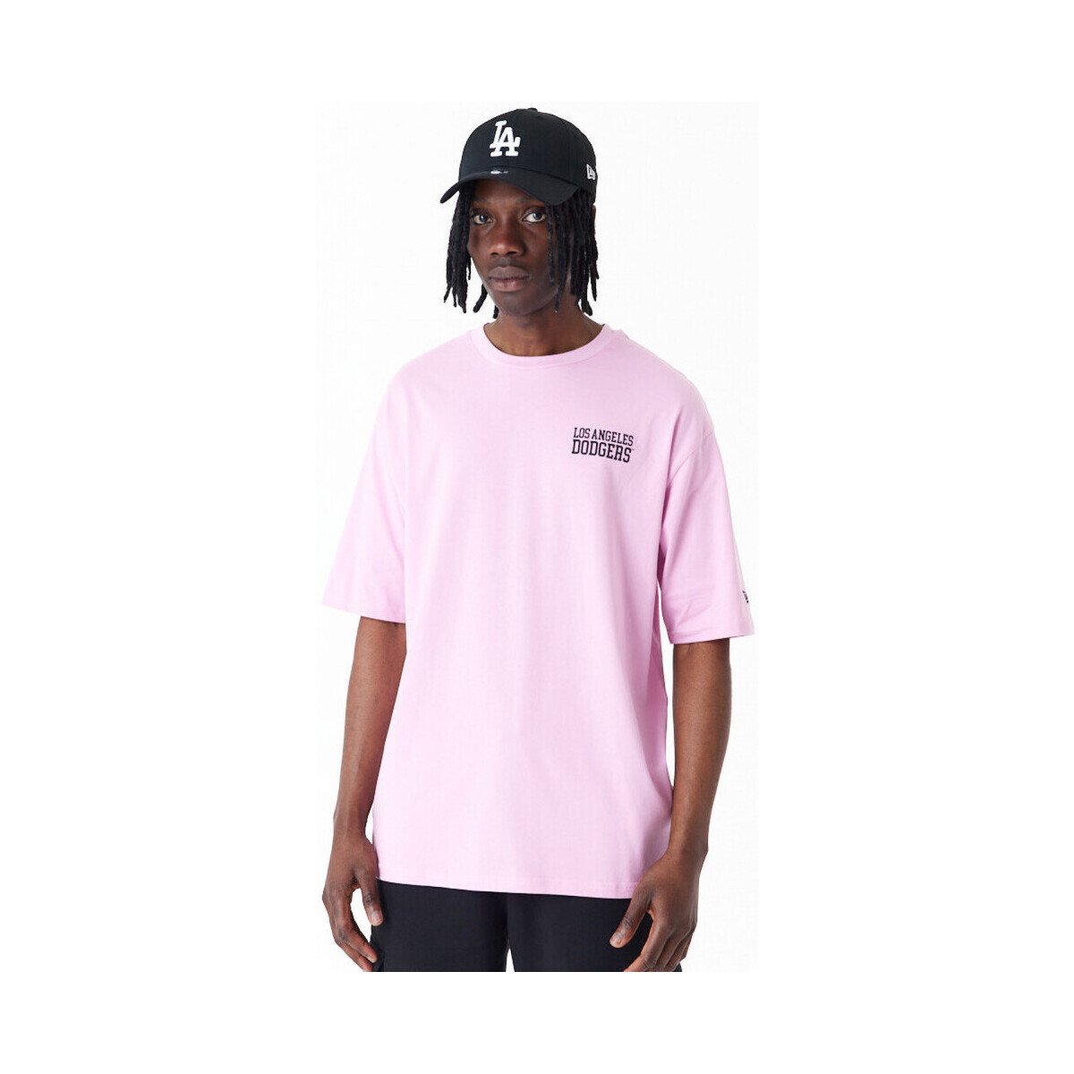 Textiel Heren T-shirts & Polo’s New-Era Mlb wordmark os tee losdod Roze