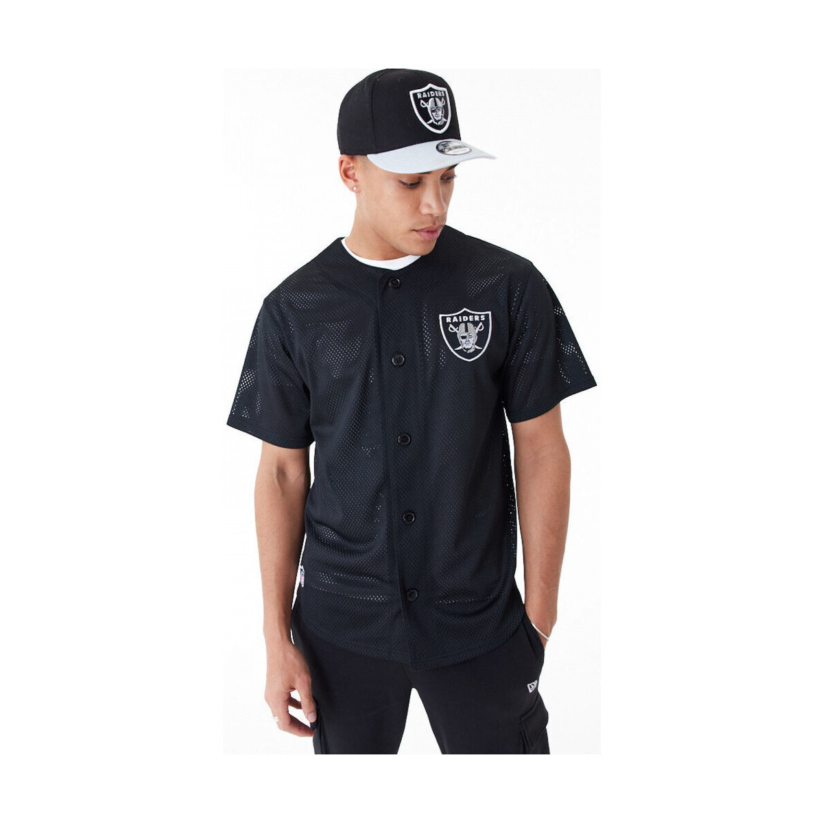 Textiel Heren T-shirts & Polo’s New-Era Nfl baseball jersey lasrai Zwart