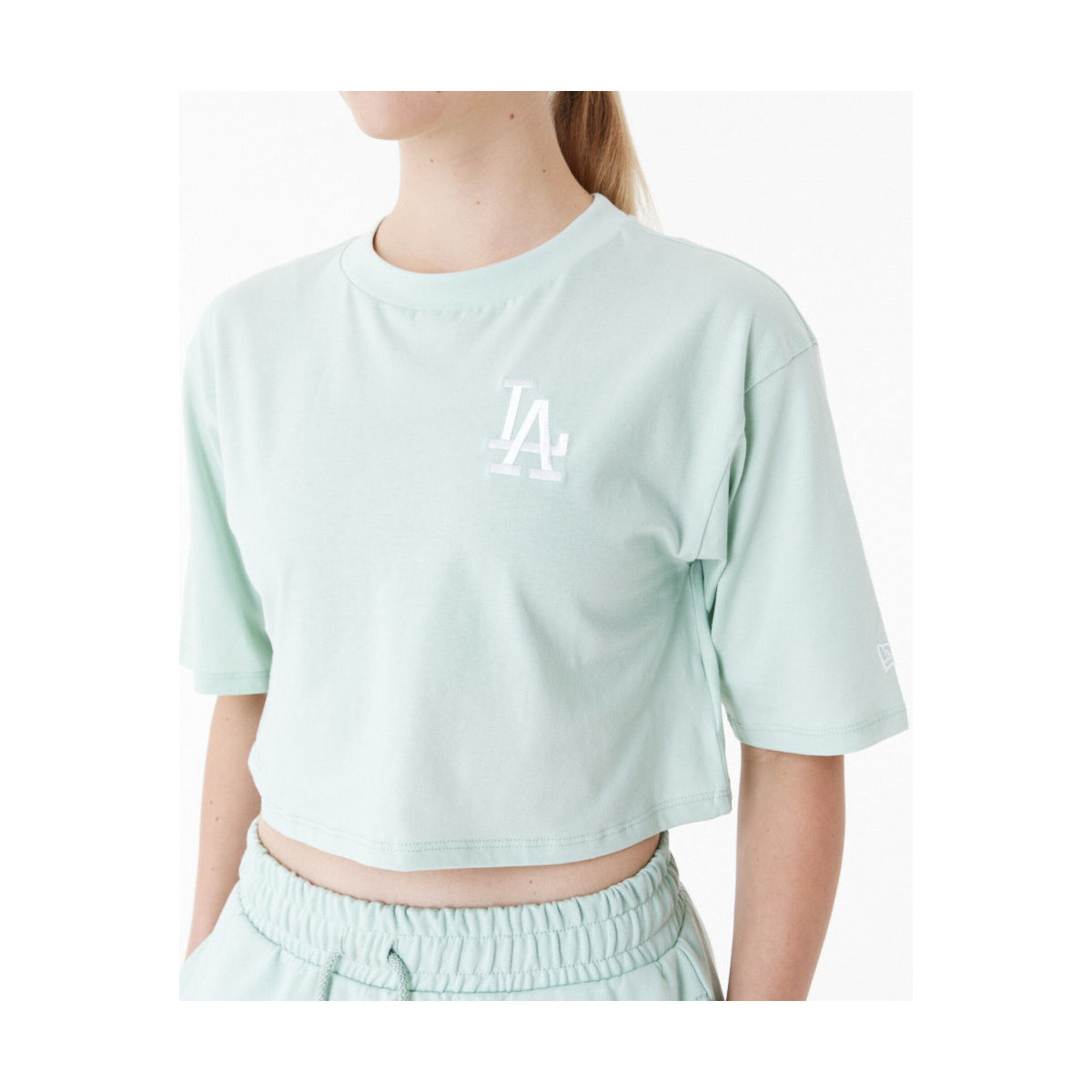 Textiel Dames T-shirts & Polo’s New-Era Mlb le crop tee losdod Groen