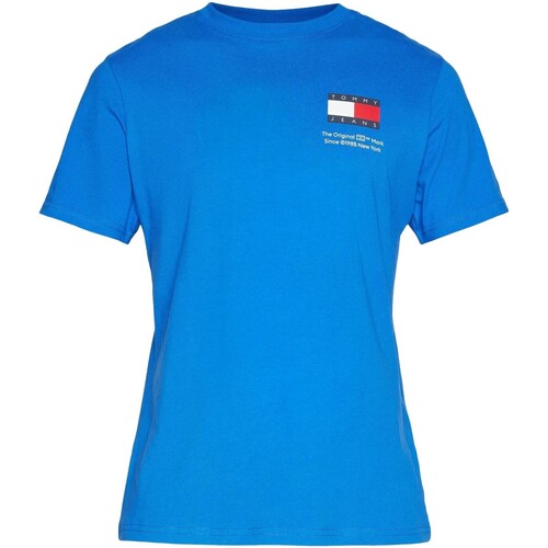Textiel Heren T-shirts korte mouwen Tommy Jeans CAMISETA ESSENTIAL DE CORTE SLIM   DM0DM18263 Blauw