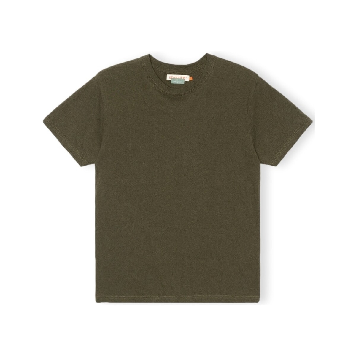 Textiel Heren T-shirts & Polo’s Revolution T-Shirt Regular 1051 - Army/Melange Groen