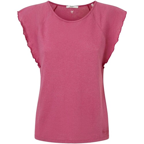 Textiel Dames T-shirts korte mouwen Pepe jeans CAMISETA KAI   PL505842 Roze