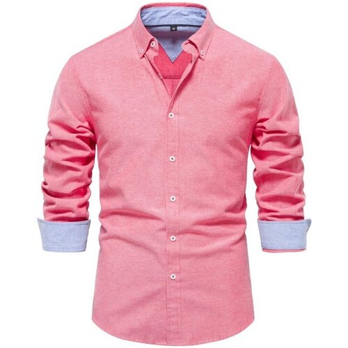 Textiel Heren Overhemden lange mouwen Atom SH700 Roze