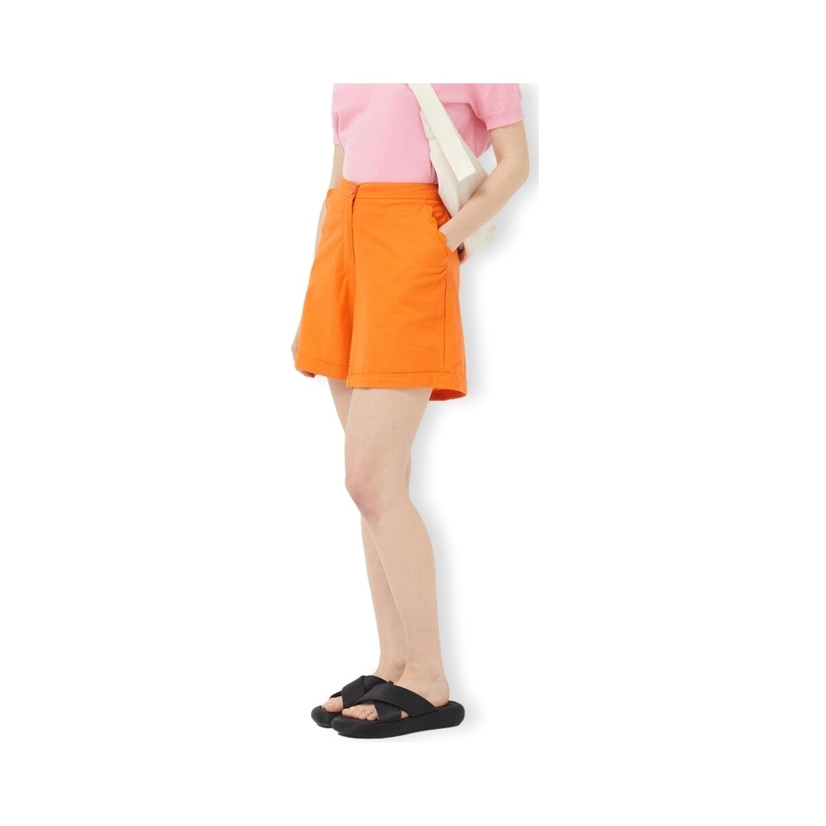 Textiel Dames Korte broeken / Bermuda's Compania Fantastica COMPAÑIA FANTÁSTICA Shorts 43019 - Orange Orange