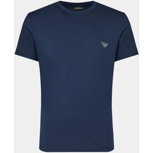 Textiel Heren T-shirts korte mouwen Emporio Armani 211818 4R463 Blauw