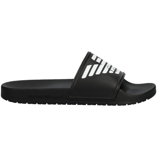 Schoenen Heren Leren slippers Emporio Armani XVPS08 XN747 Zwart