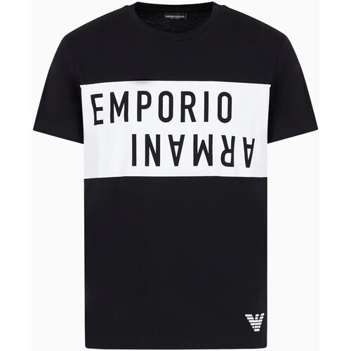 Textiel Heren T-shirts korte mouwen Emporio Armani 211818 4R476 Zwart