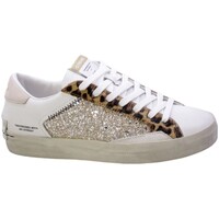 Schoenen Dames Lage sneakers Crime London Sneakers Donna Bianco Glitter Distressed 27005pp6 Wit