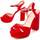 Schoenen Dames Sandalen / Open schoenen Leindia 88188 Rood
