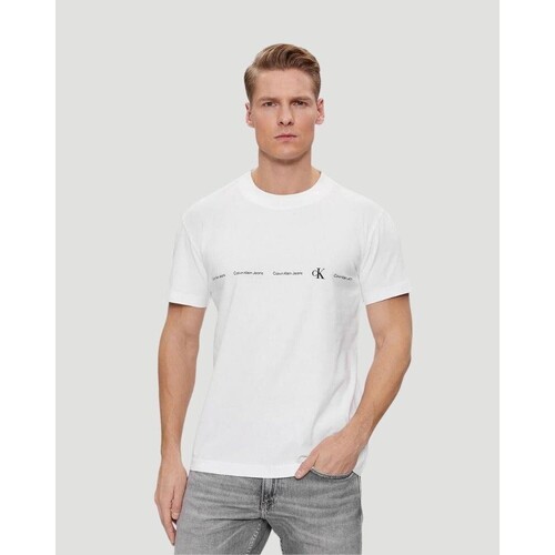 Textiel Heren T-shirts korte mouwen Calvin Klein Jeans J30J324668YAF Wit