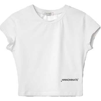 Textiel Dames T-shirts & Polo’s Hinnominate T-Shirt Mezza Manica In Bielastico Wit