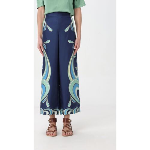 Textiel Dames Broeken / Pantalons Maliparmi JH720031027 D8028 Blauw