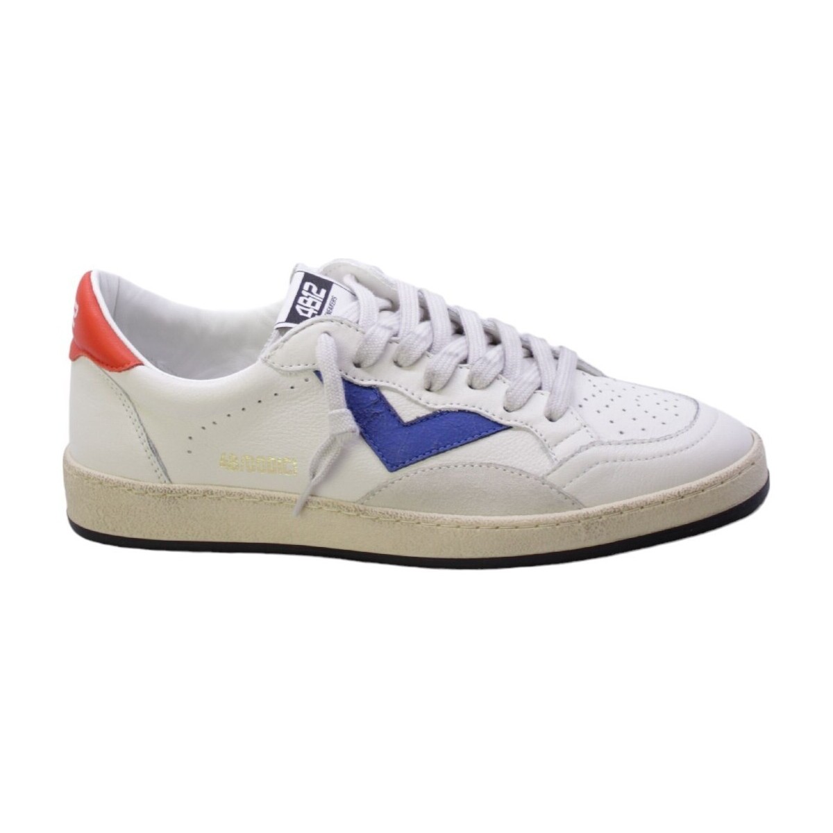 Schoenen Heren Lage sneakers 4B12 Sneakers Uomo Bianco/Arancio/Blue Playnew-u50 Wit