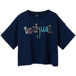 Textiel Meisjes T-shirts korte mouwen Desigual  Blauw