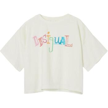 Textiel Meisjes T-shirts korte mouwen Desigual  Wit