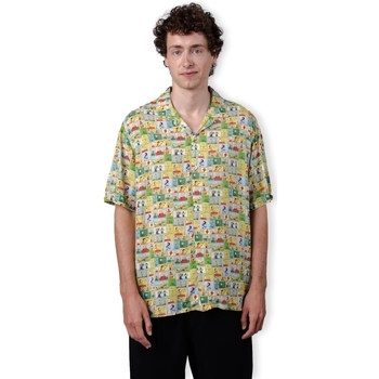 Brava Fabrics Peanuts Comic Aloha Shirt - Yellow Geel