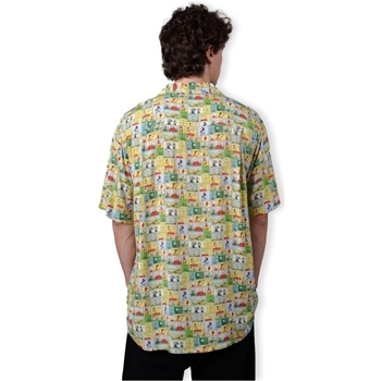 Brava Fabrics Peanuts Comic Aloha Shirt - Yellow Geel