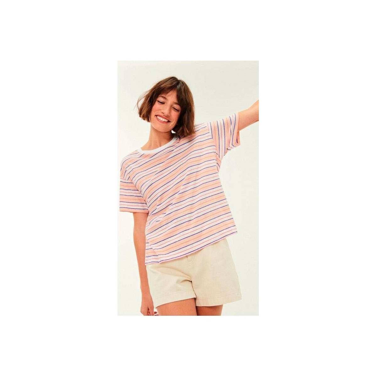 Textiel Dames T-shirts korte mouwen Des Petits Hauts  Multicolour