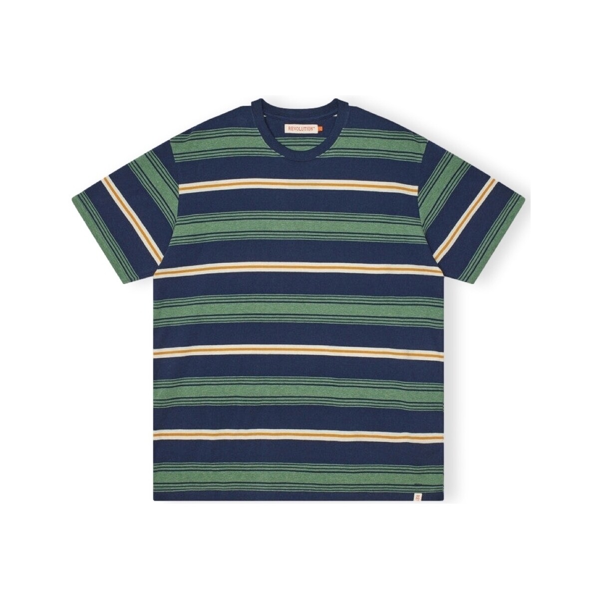 Textiel Heren T-shirts & Polo’s Revolution T-Shirt Loose 1363 - Navy Multicolour