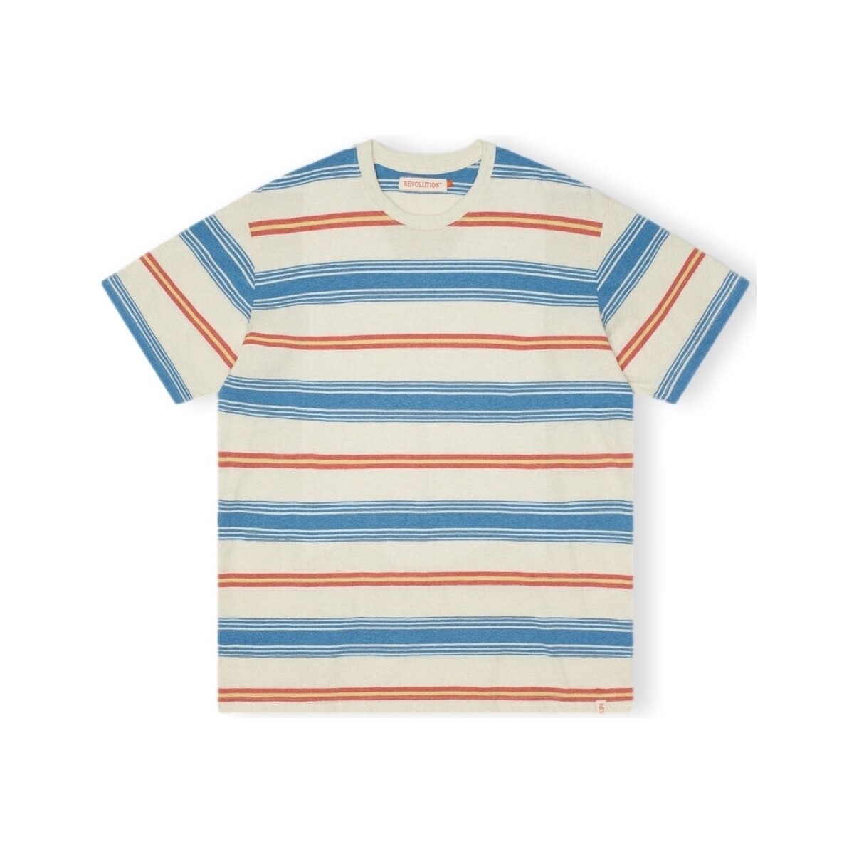 Textiel Heren T-shirts & Polo’s Revolution T-Shirt Loose 1363 - Blue Multicolour