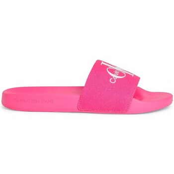 Schoenen Dames Slippers Calvin Klein Jeans Chanclas  en color fucsia para Roze