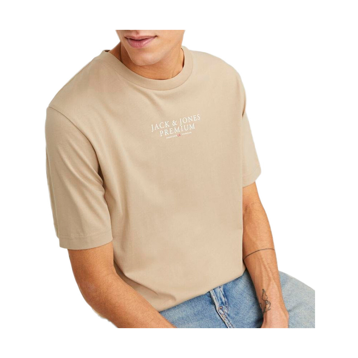 Textiel Heren T-shirts & Polo’s Jack & Jones  Beige