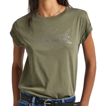 Textiel Dames T-shirts & Polo’s Pepe jeans  Groen