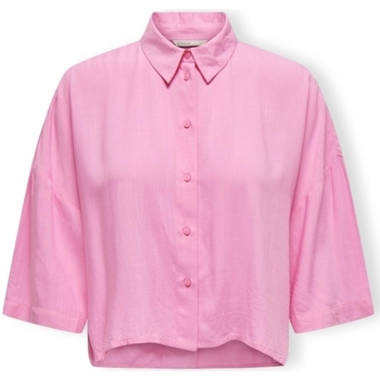 Textiel Dames Tops / Blousjes Only Noos Astrid Life Shirt 2/4 - Begonia Pink Roze