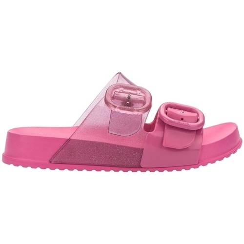 Schoenen Kinderen Sandalen / Open schoenen Melissa MINI  Kids Cozy Slide - Glitter Pink Roze