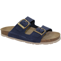 Schoenen Dames Leren slippers Grunland GRU-CCC-CB2631-BL Blauw