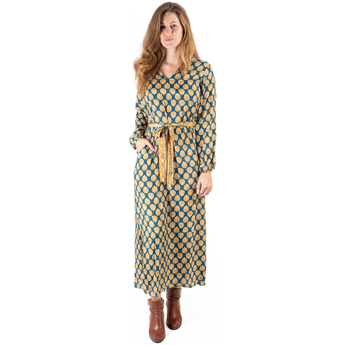 Textiel Dames Lange jurken Isla Bonita By Sigris Lange Midi -Jurk Beige