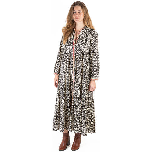 Textiel Dames Lange jurken Isla Bonita By Sigris Lange Midi -Jurk Brown