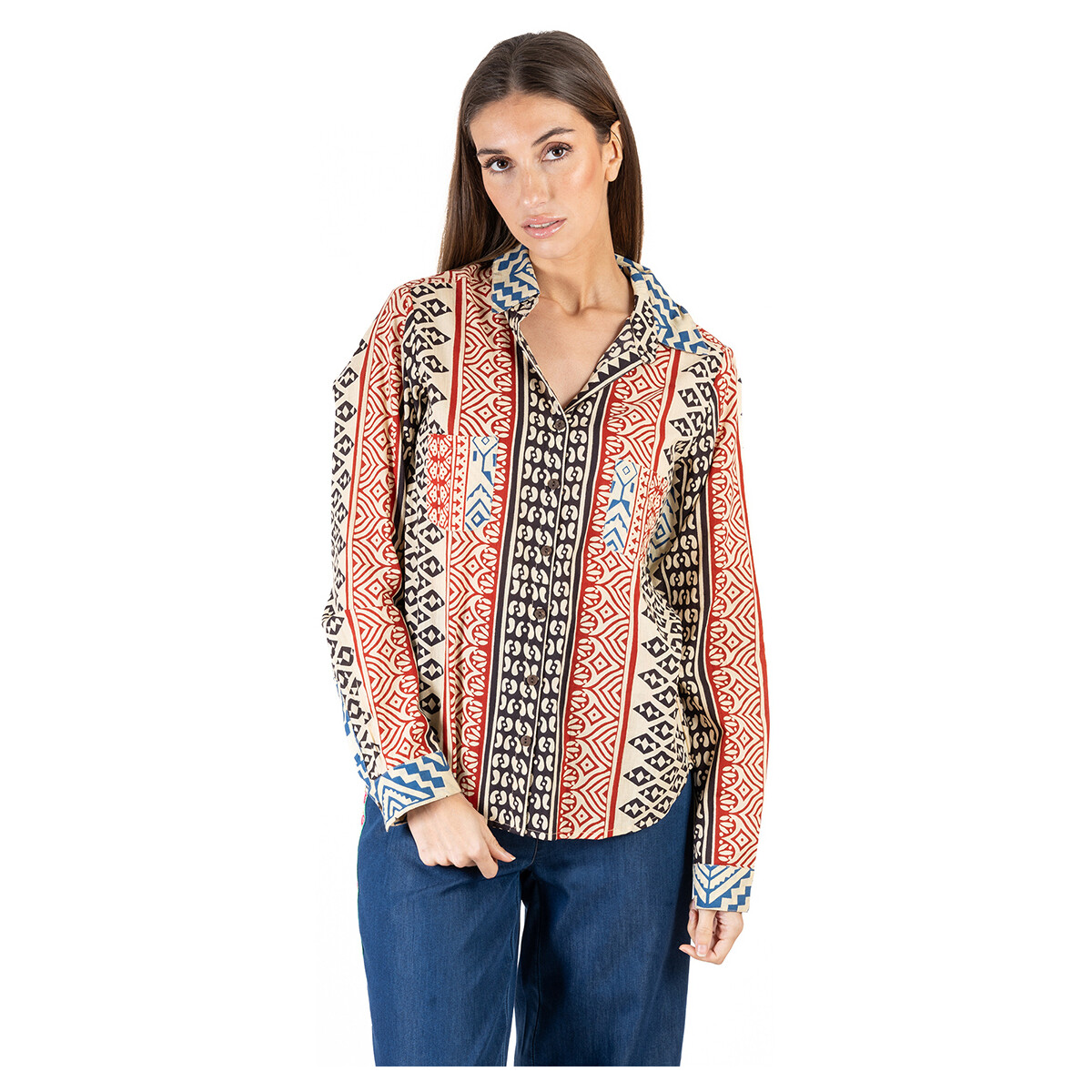 Textiel Dames Overhemden Isla Bonita By Sigris Shirt Rood