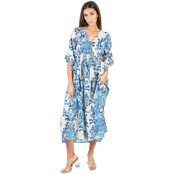 Textiel Dames Lange jurken Isla Bonita By Sigris Lange Midi -Jurk Blauw