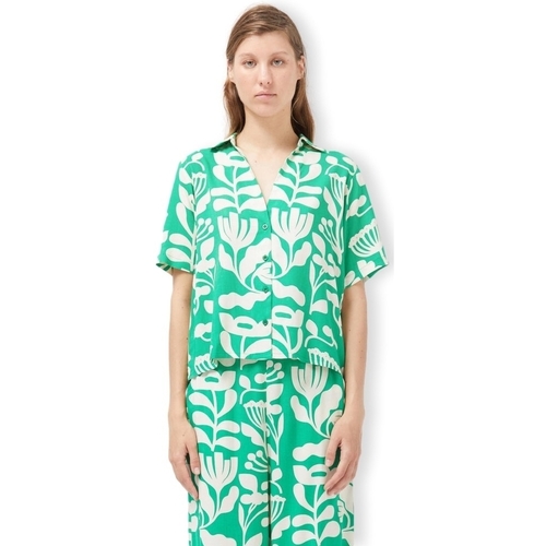 Textiel Dames Tops / Blousjes Compania Fantastica COMPAÑIA FANTÁSTICA Shirt 43008 - Flowers Groen