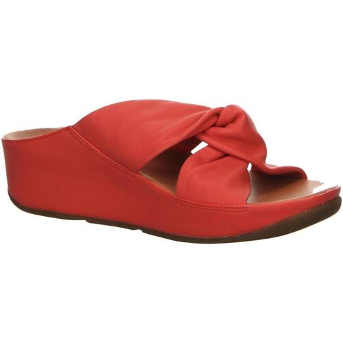 Schoenen Dames Leren slippers FitFlop FIT-RRR-V15-695 Rood
