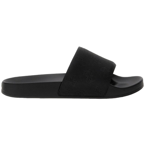 Schoenen Dames Leren slippers Guess TOKYO 4G CARRYOVER Zwart