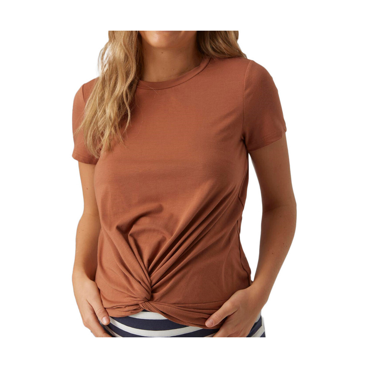 Textiel Dames T-shirts & Polo’s Mamalicious  Orange